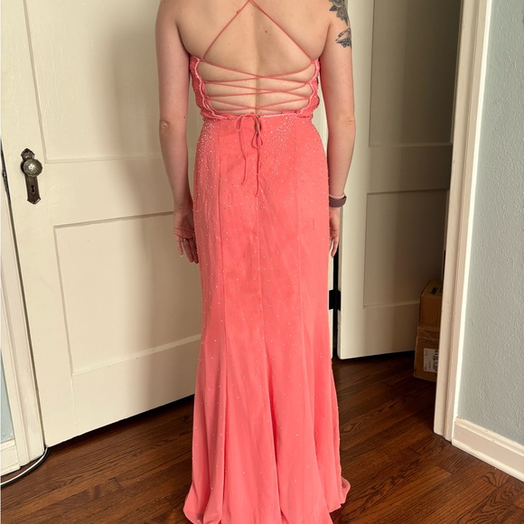 Vintage 2003 Peach Prom Dress size 8 - Picture 4 of 4